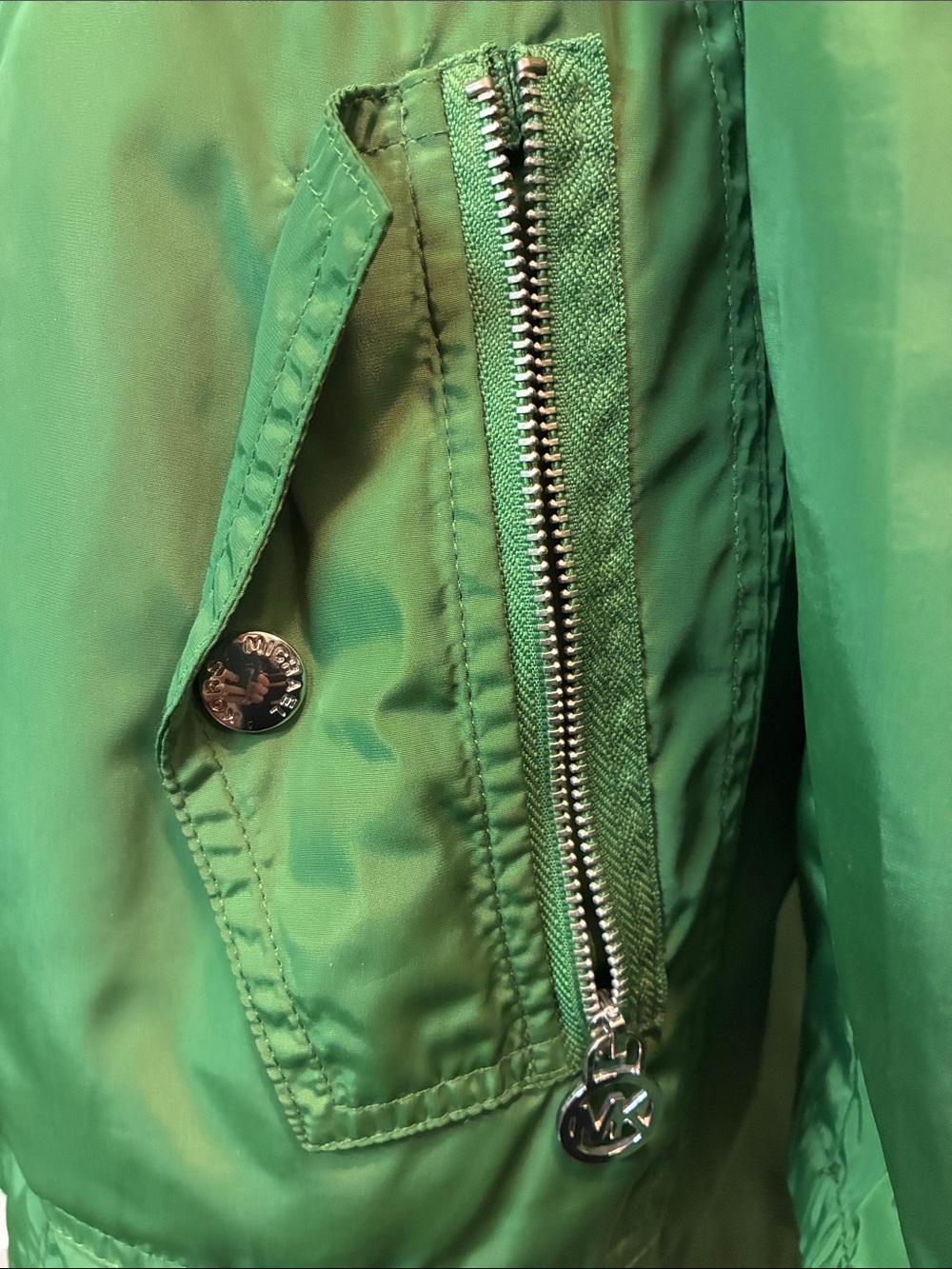 Michael Kors Green Lightweight Hooded Utility Jacket - Picture 3 of 9